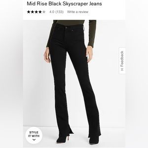 Mid Rise Black Skyscraper Jeans